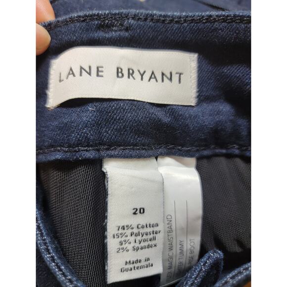 Lane Bryant High-Rise Boot Jeans Five Pockets Dark Wash Navy Blue Size 20 - Picture 3 of 4